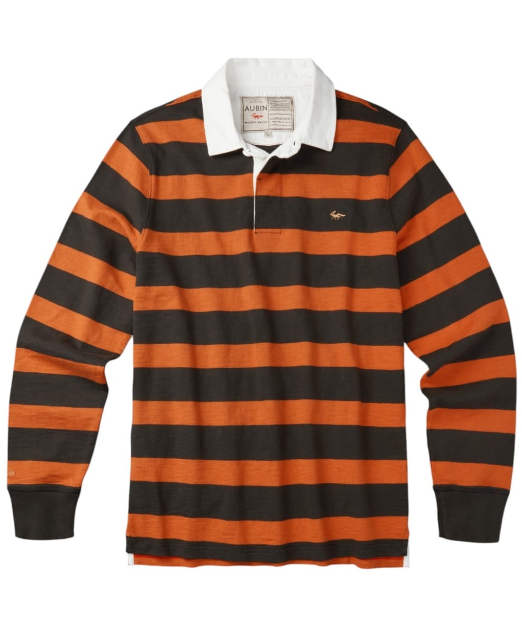 Men's Aubin Irnham Stripe Rugby Shirt - Charcoal Stripe
