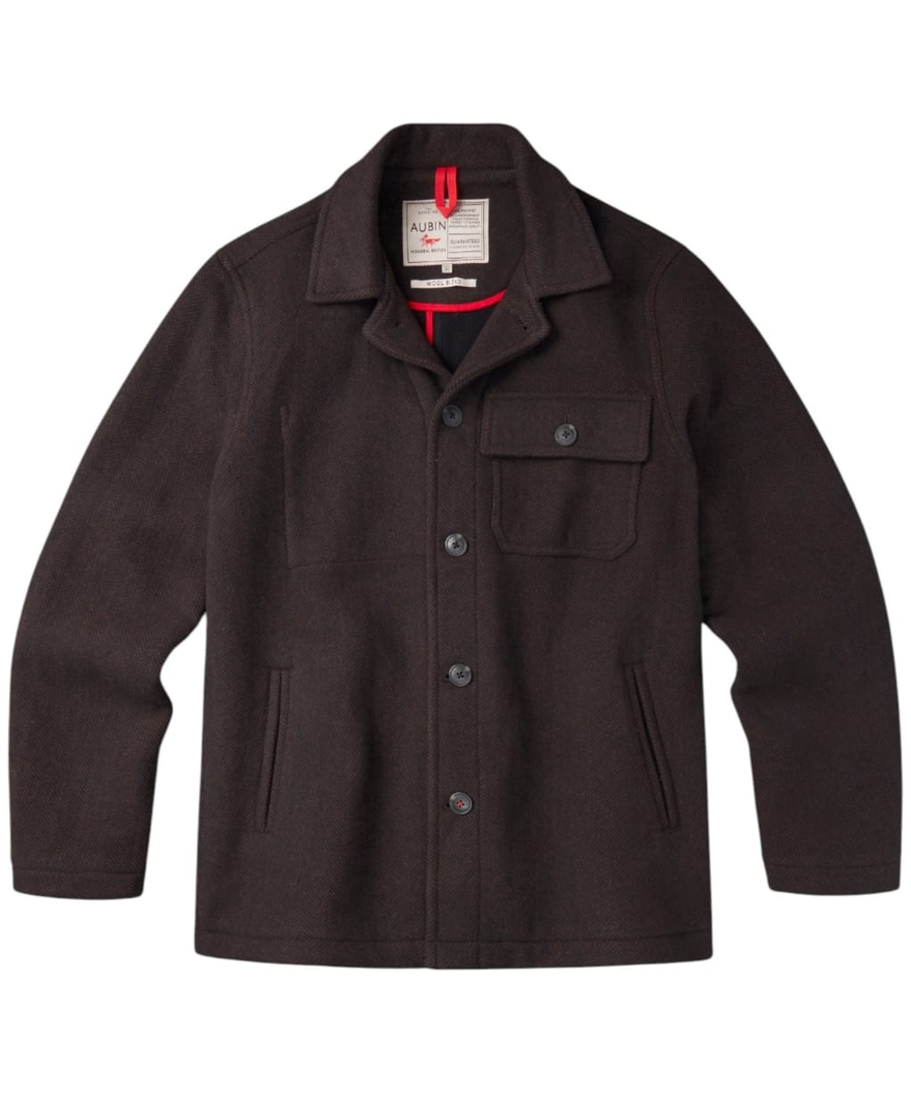 Men's Aubin Nettleham Wool Jacket - Chocolate Herringbone