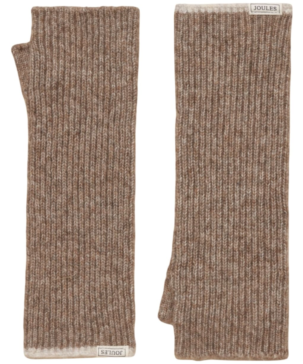 Women's Joules Fingerless Gloves - Mocha Brown