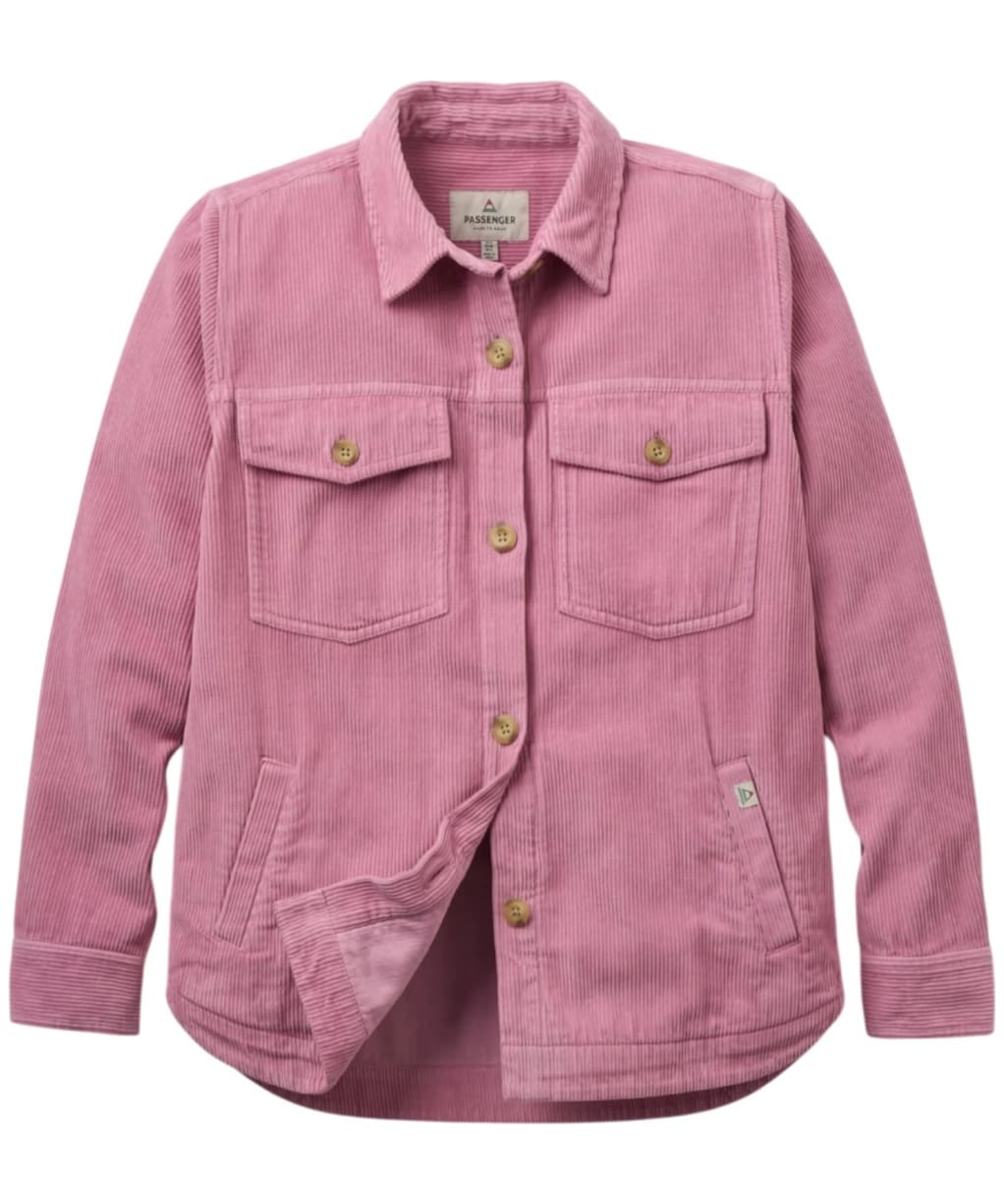 Women's Passenger Clothing Stella Heavyweight Cord Long Sleeve Shirt - Pink Haze