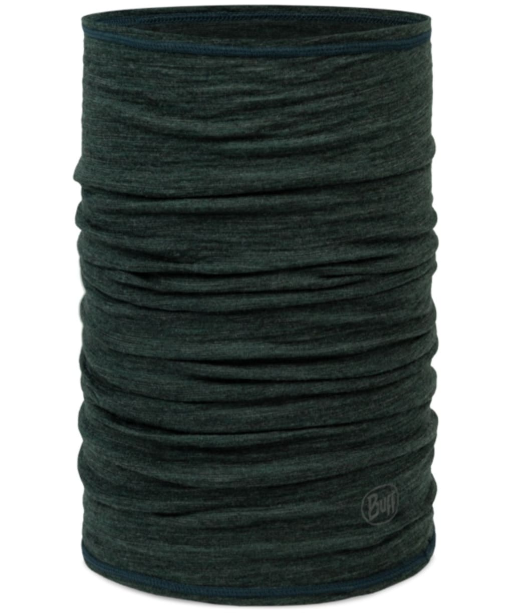 Buff Merino Lightweight Multistripe Necktube - Forest