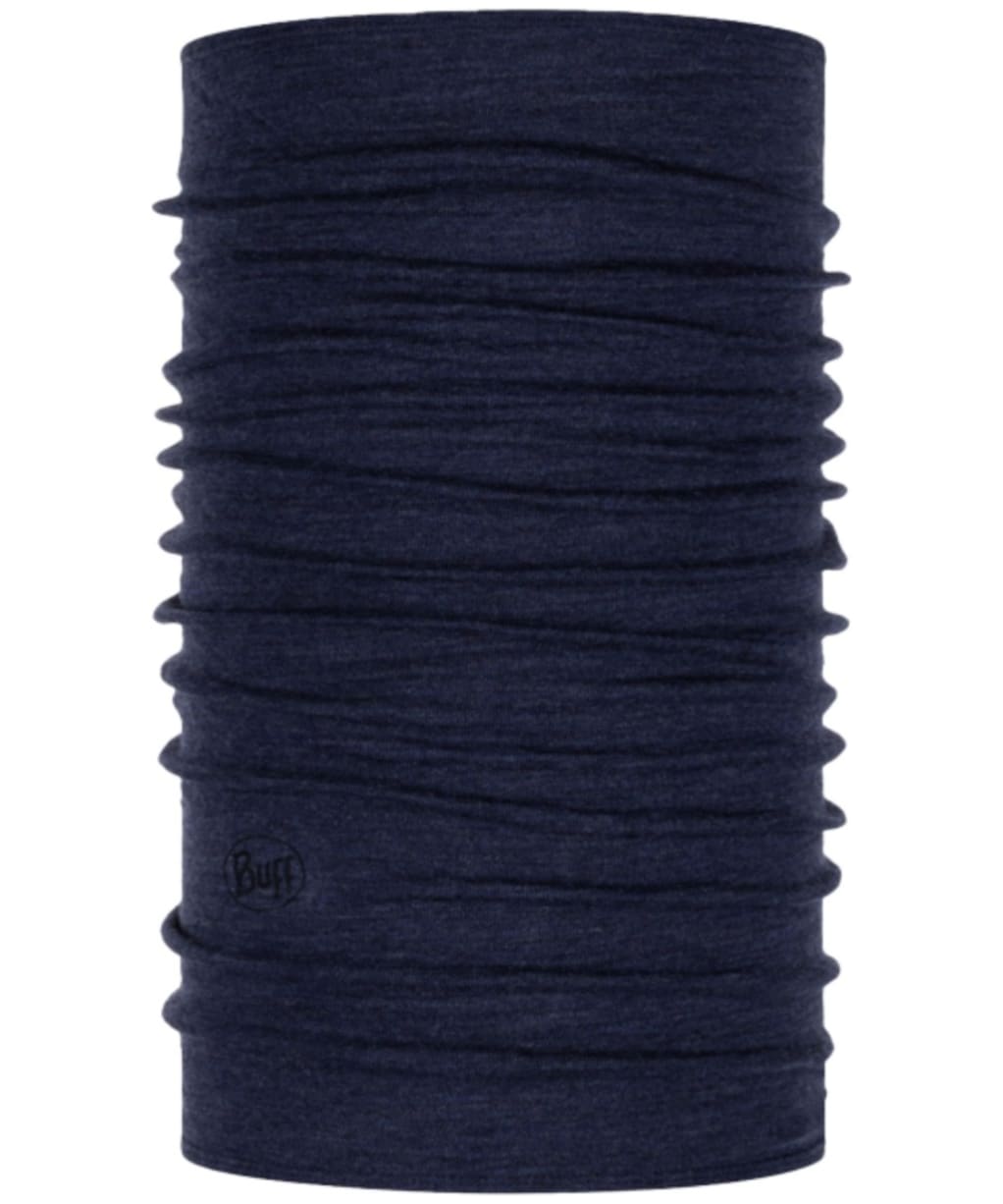 Buff Merino Midweight Melange Necktube - Night Blue