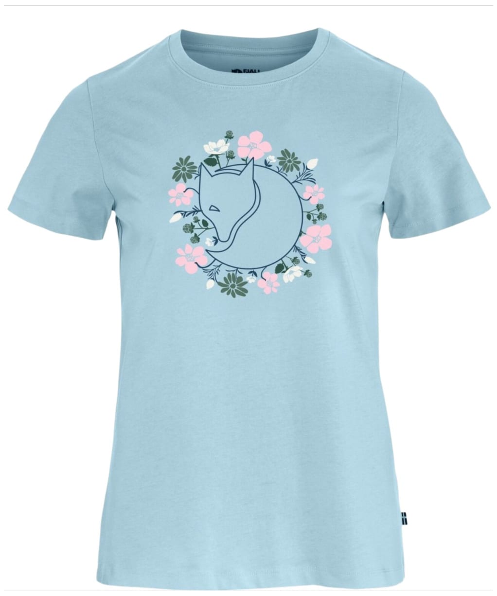 Women's Fjallraven Fjallblomster Fox T-Shirt - Breeze Blue
