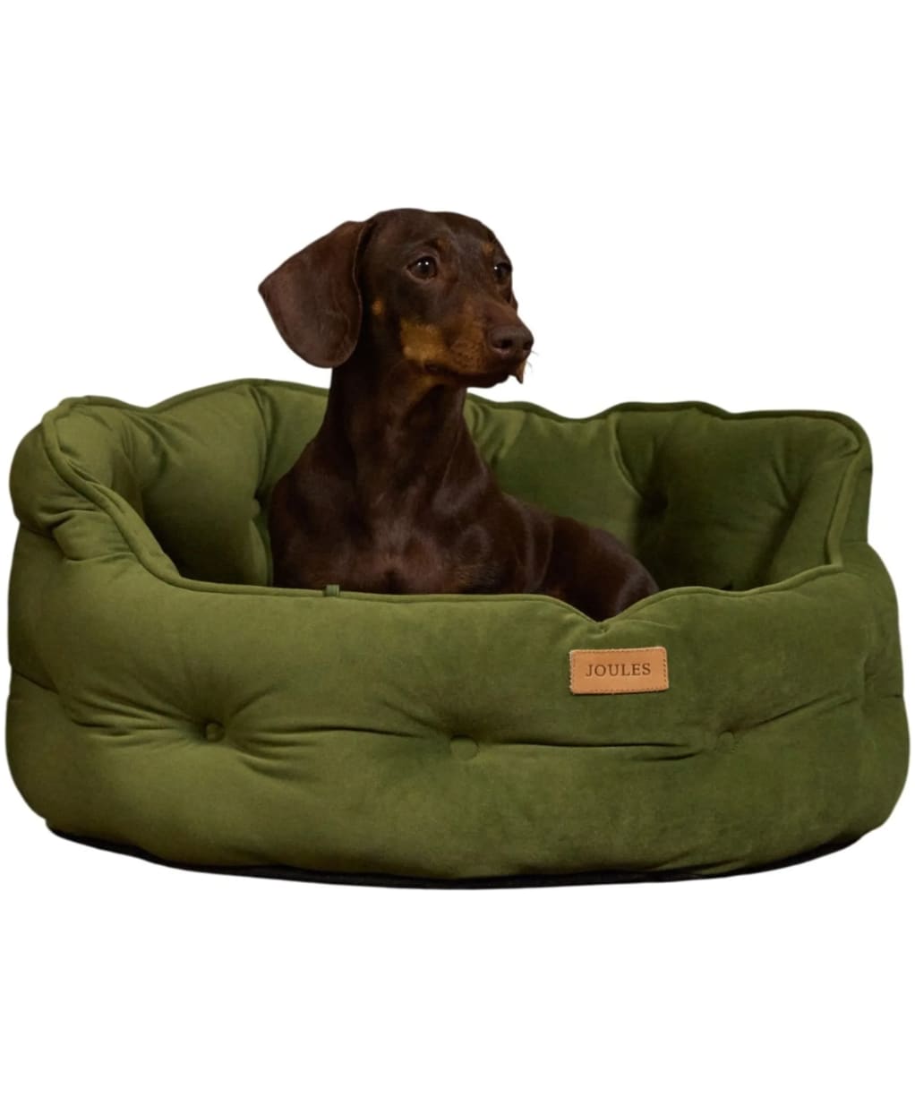 Joules Chesterfield Dog Bed - Large - Khaki
