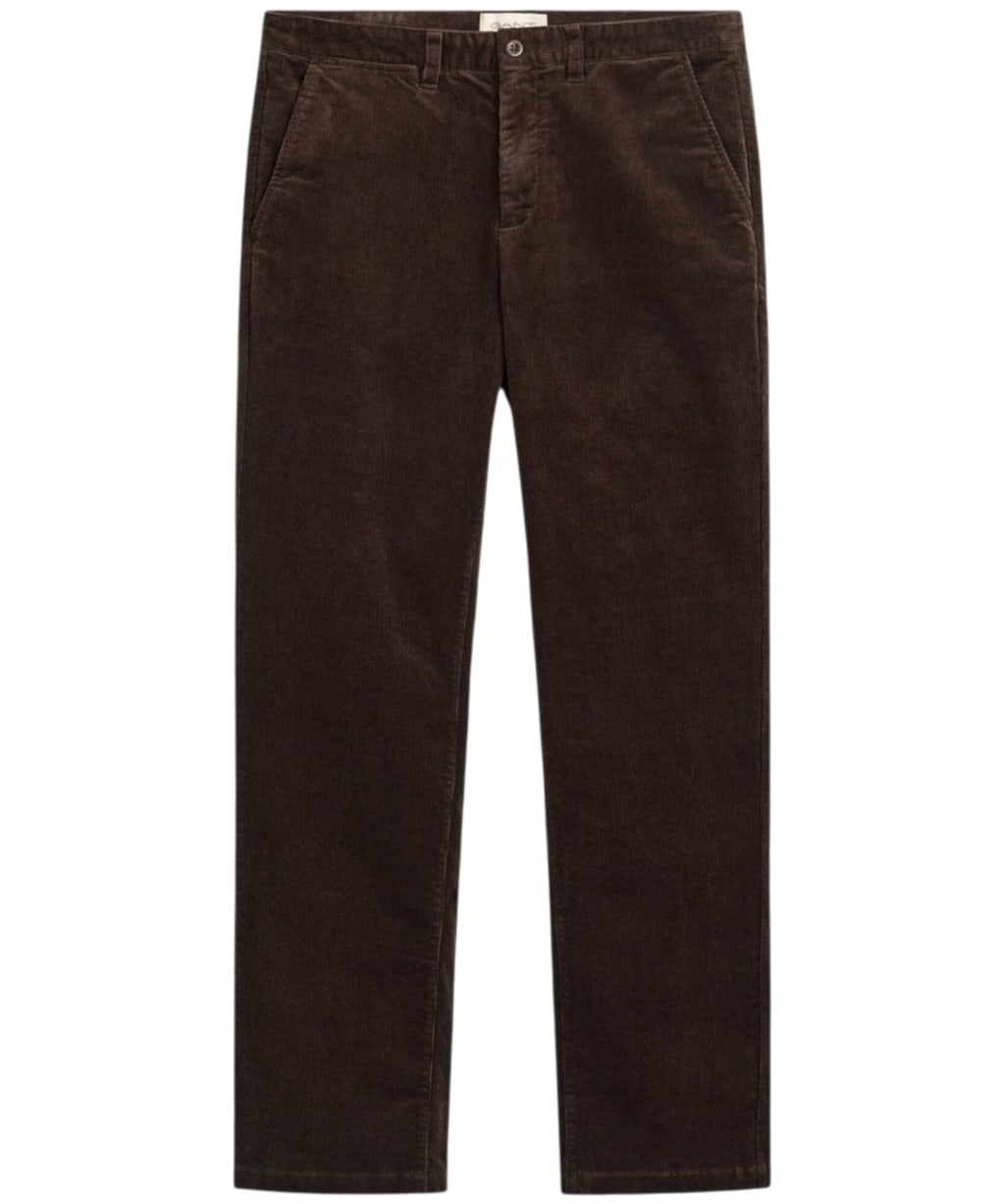  Men's GANT Regular Fit Cord Chinos - Black / Brown
