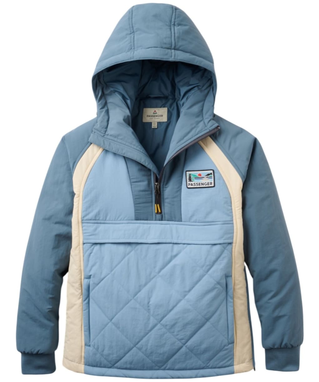  Women's Passenger Clothing Ocean 2.0 Recycled Insulated 1/2 Zip Jacket - Stormy Blue / Faded Denim
