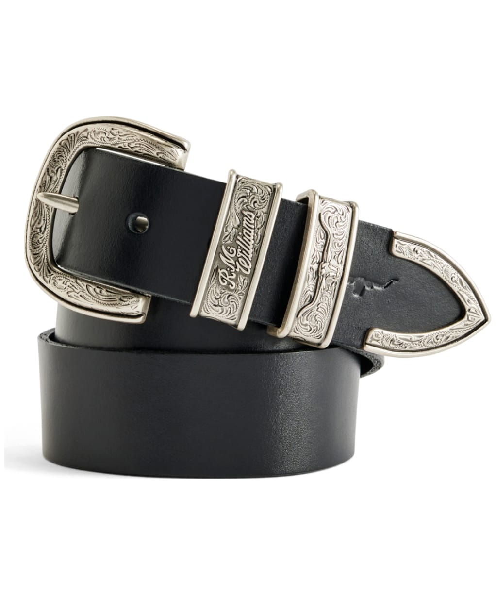 Men's R.M. Williams 1 1/2" Western Drover Belt - Black