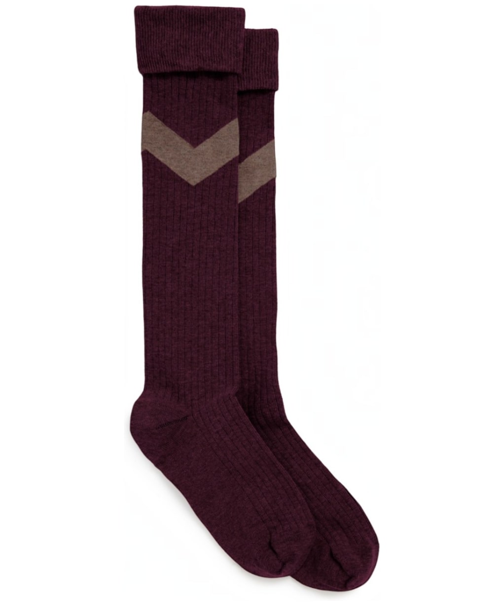 Women's Fairfax & Favor Knee High Chevron Socks - Port