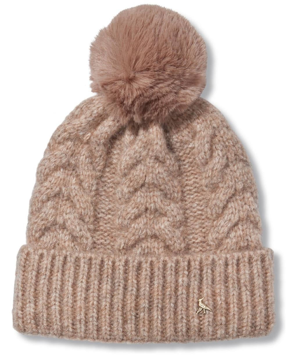 Women's Hicks & Brown Langham Bobble Beanie Hat - Walnut