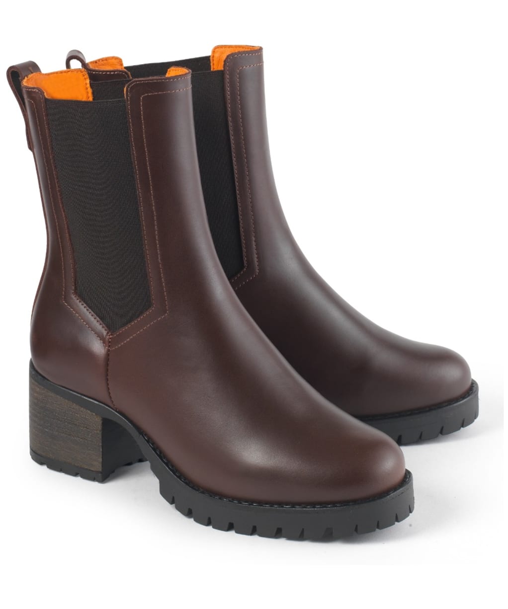 Women's Fairfax & Favor Heeled Boudica Boot - Mahogany