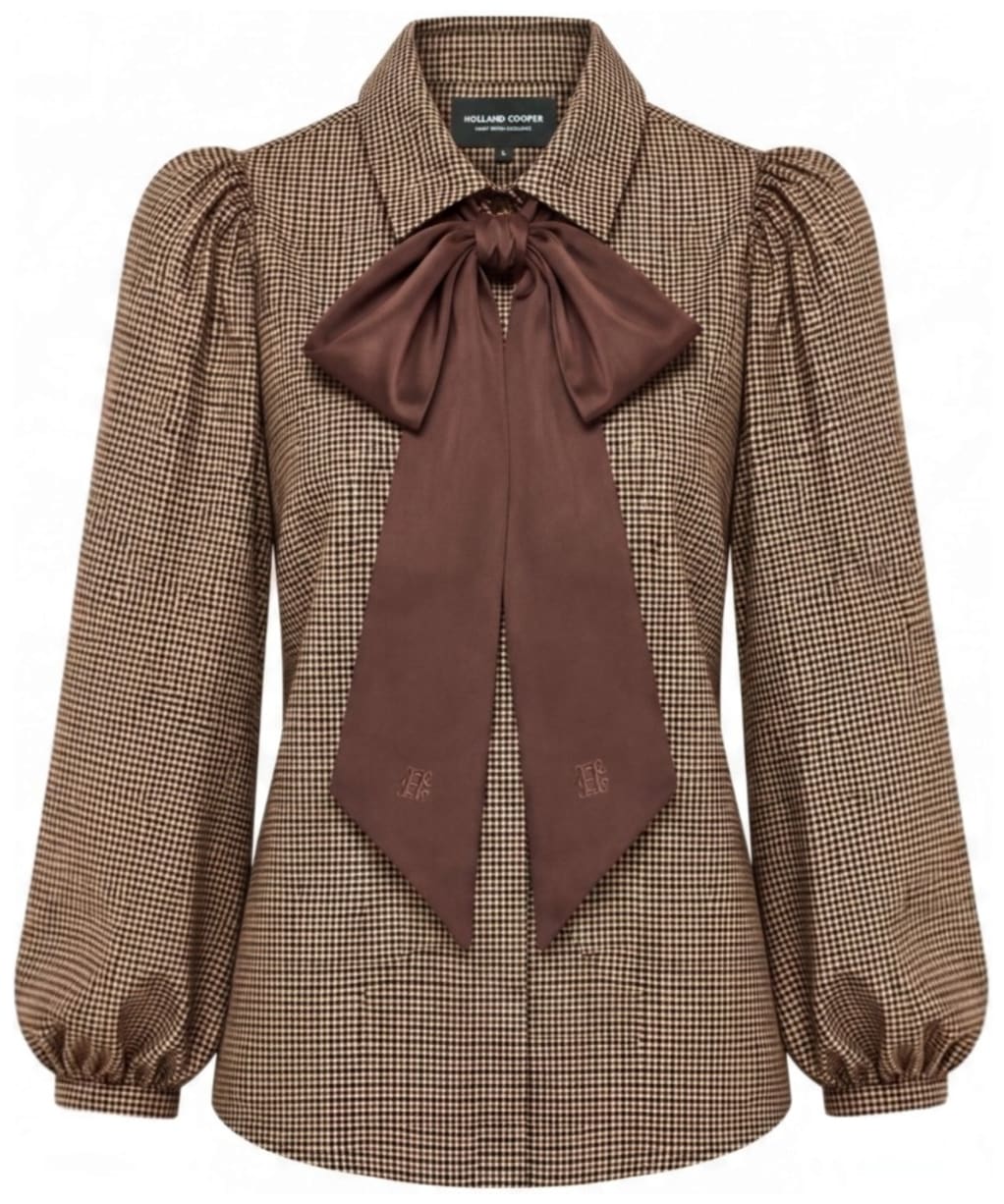 Women's Holland Cooper Burford Blouse - Coffee Gingham