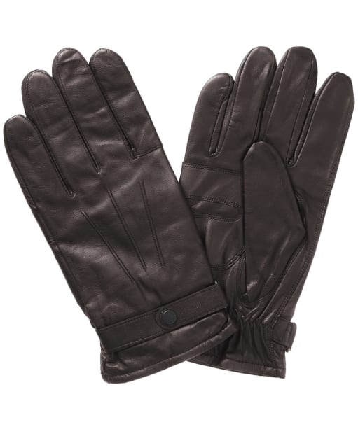 Barbour Burnished Leather Insulated Gloves- Dark Brown
