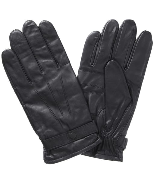 Barbour Burnished Leather Insulated Gloves- Black