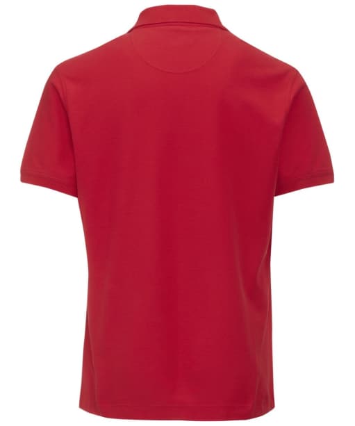 Men's Barbour Tartan Pique Polo Shirt - Red
