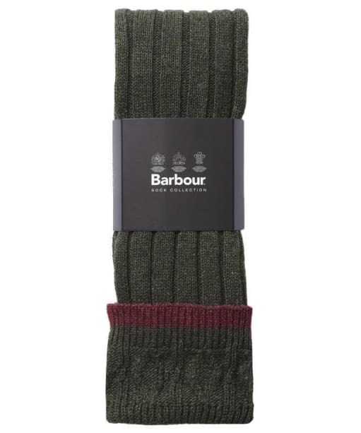 Barbour Contrast Gun Stockings- Olive | Cranberry