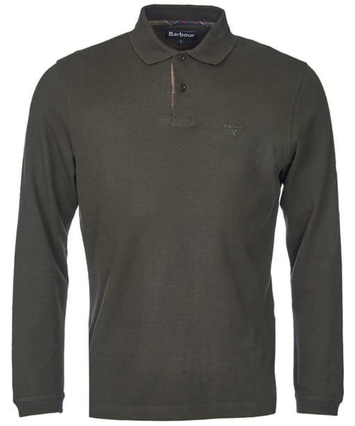 Men’s Barbour Long Sleeved Sports Polo Shirt - Forest