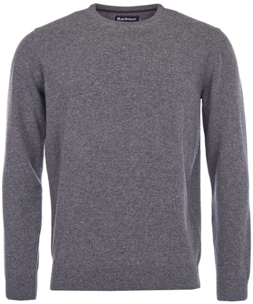 Men's Barbour Essential Lambswool Crew Neck Sweater - New Storm Grey