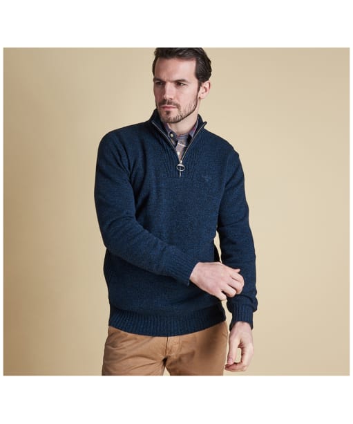 Men's Barbour Essential Wool Half Zip Sweater