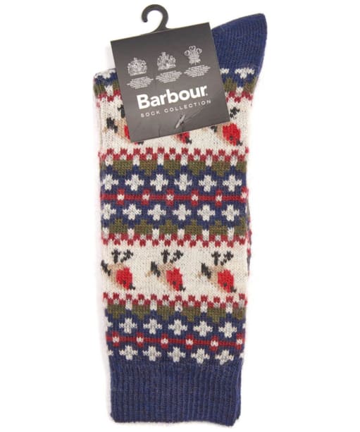 Barbour Robin Fairisle Socks - Navy