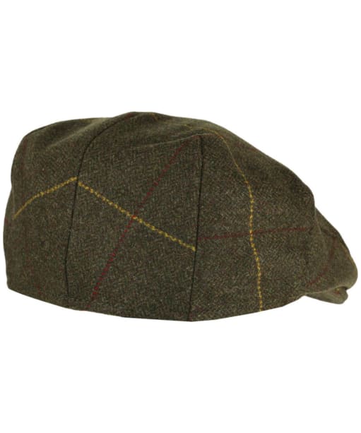Men's Alan Paine Combrook Waterproof Tweed Flat Cap - Forest Green