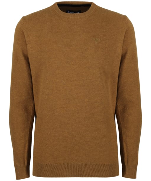 Men's Barbour Essential Lambswool Crew Neck Sweater - Antique Gold