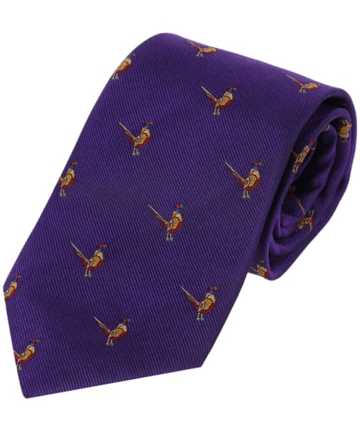Men's Alan Pain Ripon Sitting Pheasant Tie - Purple