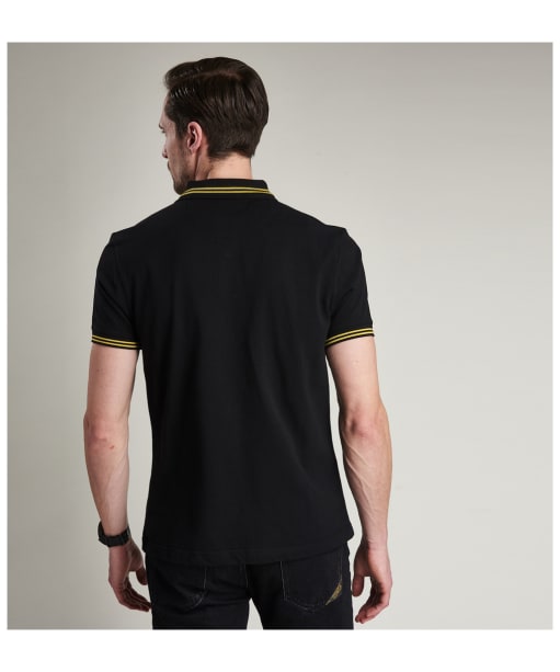 Men's Barbour International Essential Tipped Polo Shirt - Black