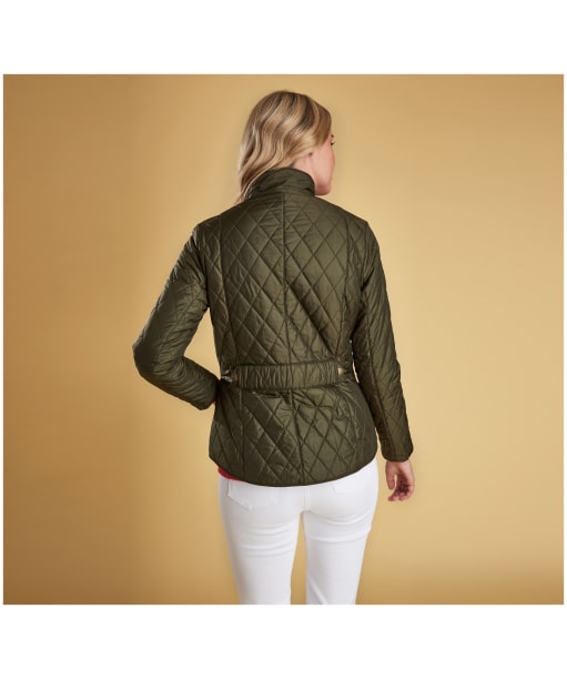 Women's Barbour Flyweight Cavalry Quilted Jacket - Olive