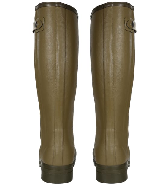 Men's Le Chameau Chasseur Leather Lined Wellingtons - 41cm calf - Green (Vert Vierzon)