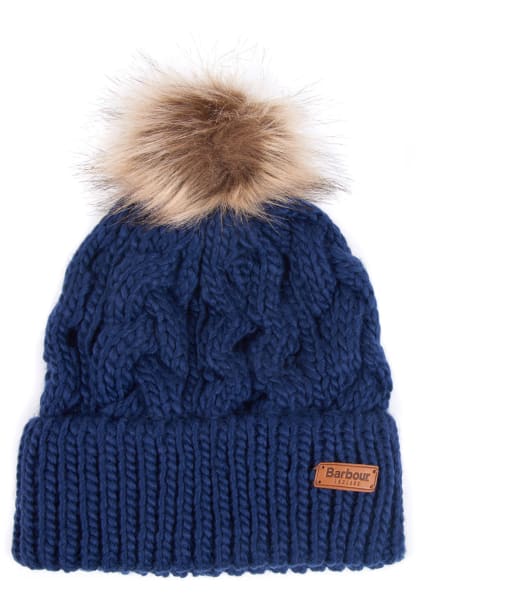 Women’s Barbour Penshaw Cable Beanie - Navy