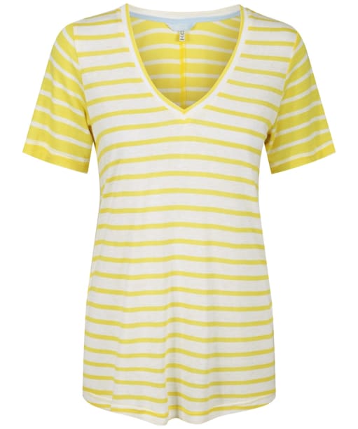 Women’s Joules Lola Stripe Tee - White/Yellow Stripe