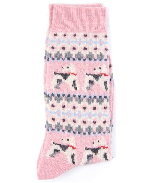 Women’s Barbour Terrier Fairisle Socks - Pink