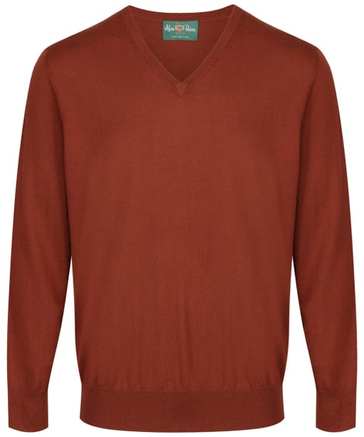 Men's Alan Paine Millbreck V-Neck Sweater - Rust