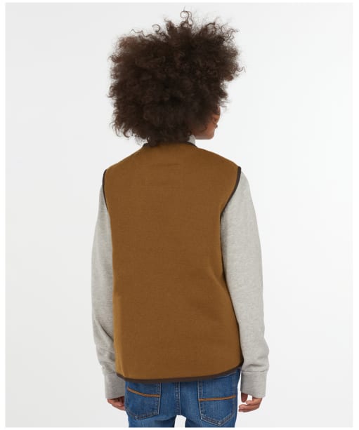 Barbour Children's Beaufort Waistcoat / Zip-in Liner, 10-15yrs - Brown