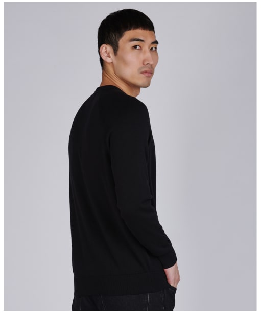 Men’s Barbour International Cotton Crew Neck Sweater - Black