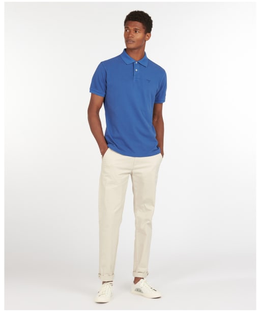 Washed-Out Sports Polo Shirt