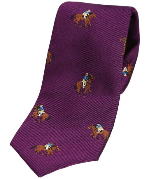 Men's Soprano Horse Racing Woven Tie - Purple