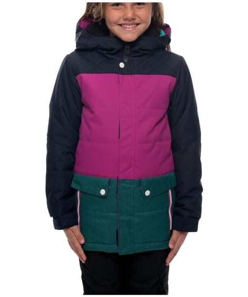 Girl's 686 Lily Snowboard Ski Jacket - Navy Colourblock