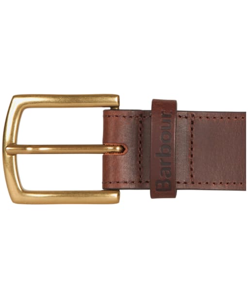 Men’s Barbour Tartan Piped Belt - Brown