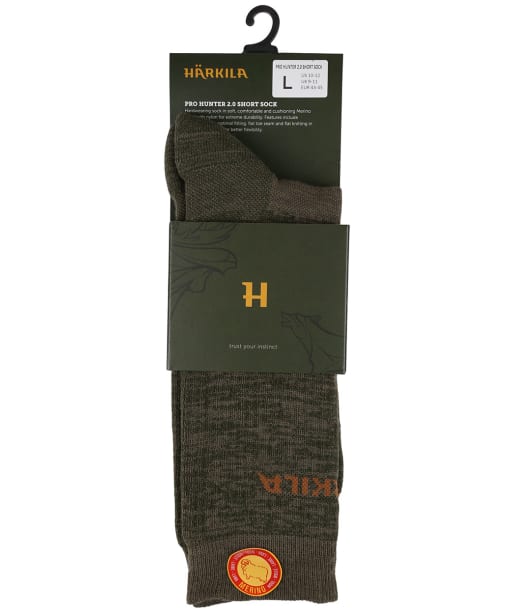 Harkila Pro Hunter 2.0 Short Socks - Willow Green / Shadow Brown