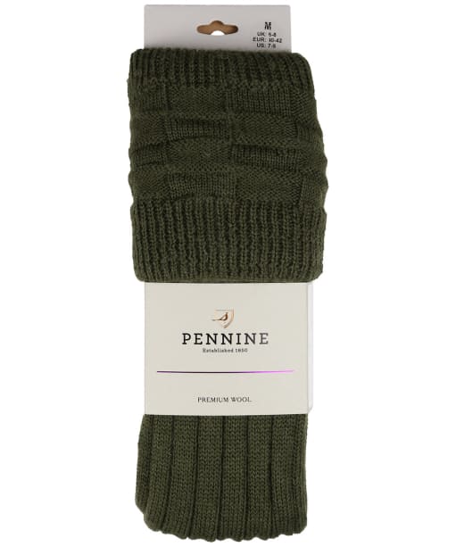 Pennine Portland Wool Socks - Olive