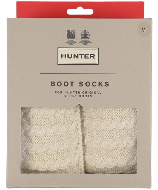 Hunter Recycled Mini Cable Boot Socks – Short - Hunter White