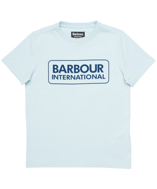 Boy's Barbour International Essential Large Logo Tee, 10-15yrs - Sky