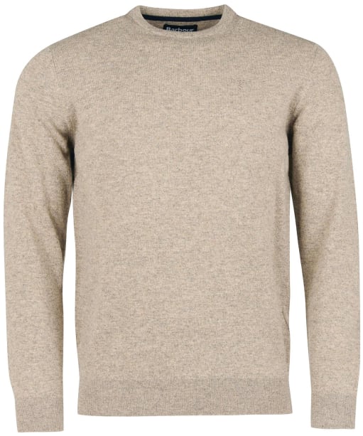 Men's Barbour Essential Lambswool Crew Neck Sweater - FOSSIL
