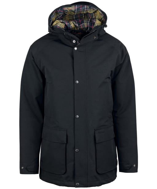 Men's Barbour Winter Hooded Bedale Waterproof Jacket - Black