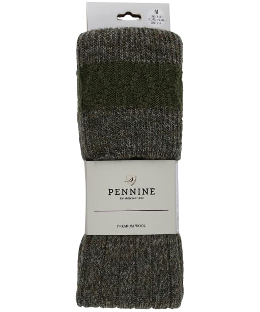 Pennine Byron Socks - DERBY/OLIVE
