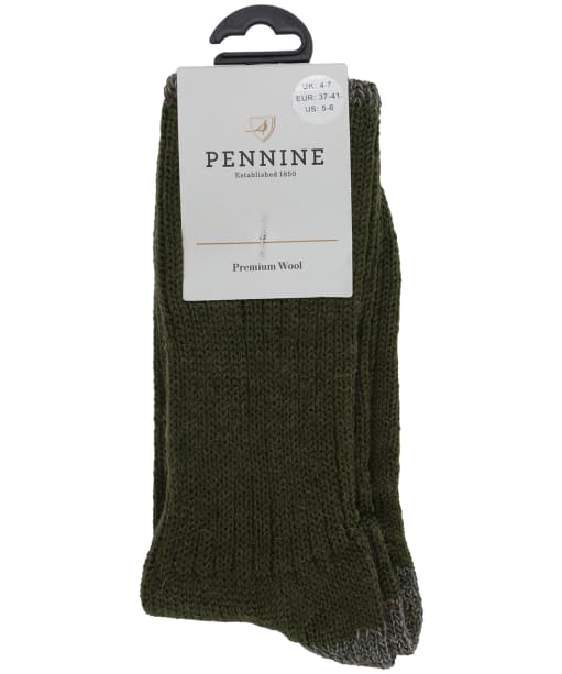 Pennine Byron Boot Socks - OLIVE/DERBY