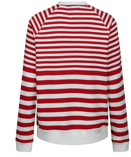 Women’s Crew Clothing Crew Neck Stripe Sweat - White / Red Stripe