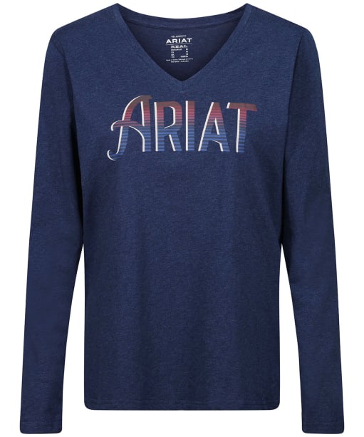 Women’s Ariat Real Chest Logo Relaxed T-shirt - Navy Heather