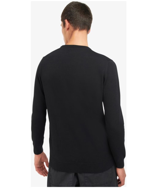 Men's Barbour Pima Cotton Crew Neck Sweater - Black 2